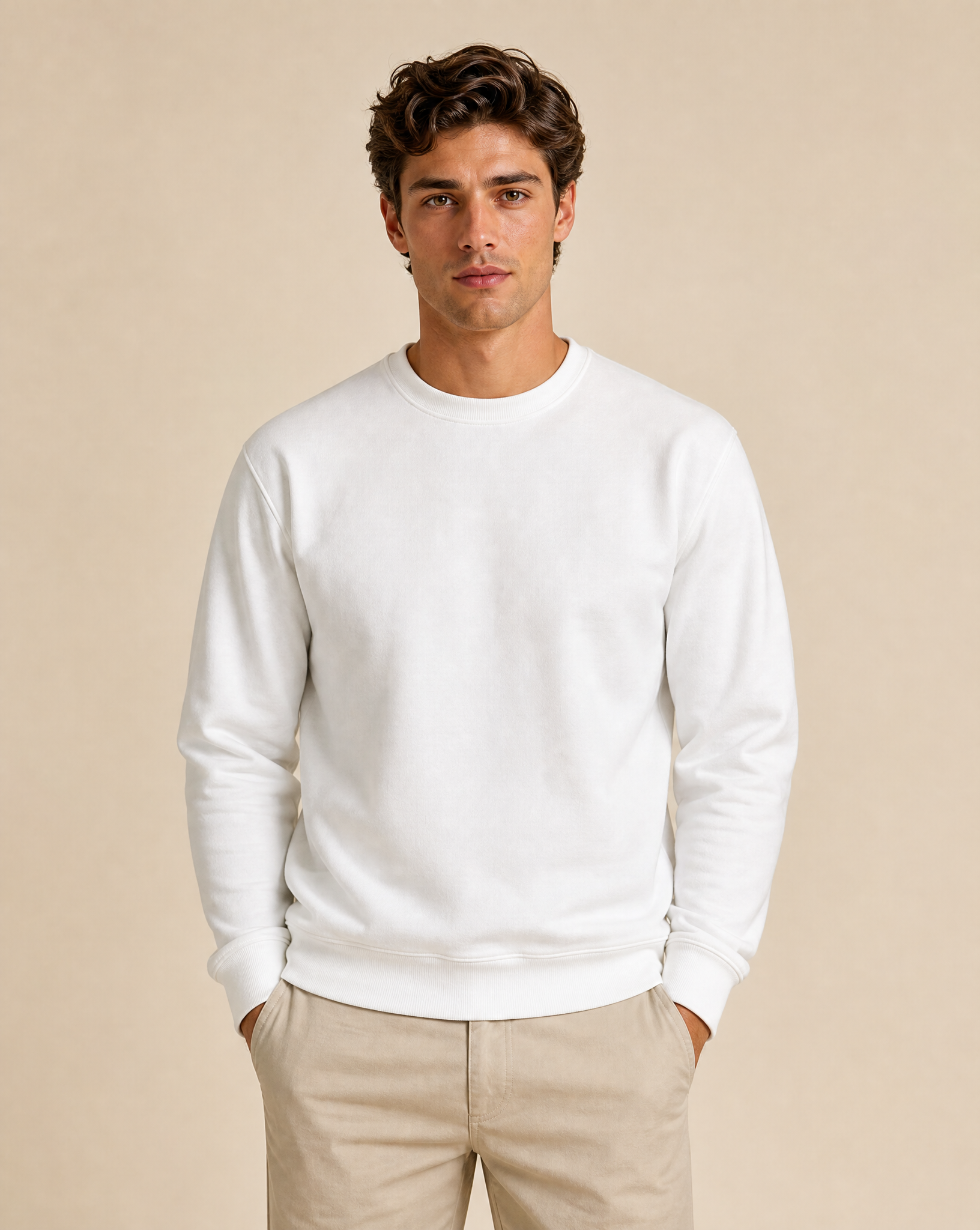 Clique Miami Sweatshirt Herr - Offwhite