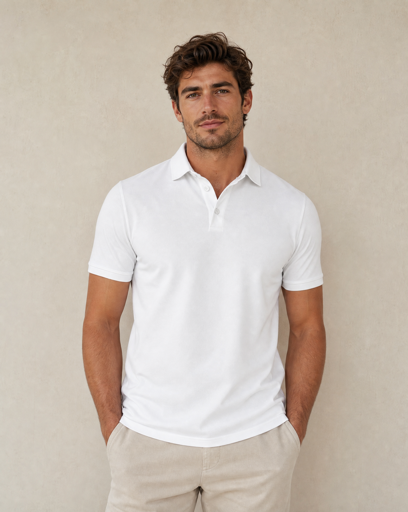Cutter & Buck Oceanside Stretch Polo Herr - Vit