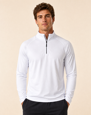 Cutter & Buck Coos Bay Active Half Zip Herr - Vit