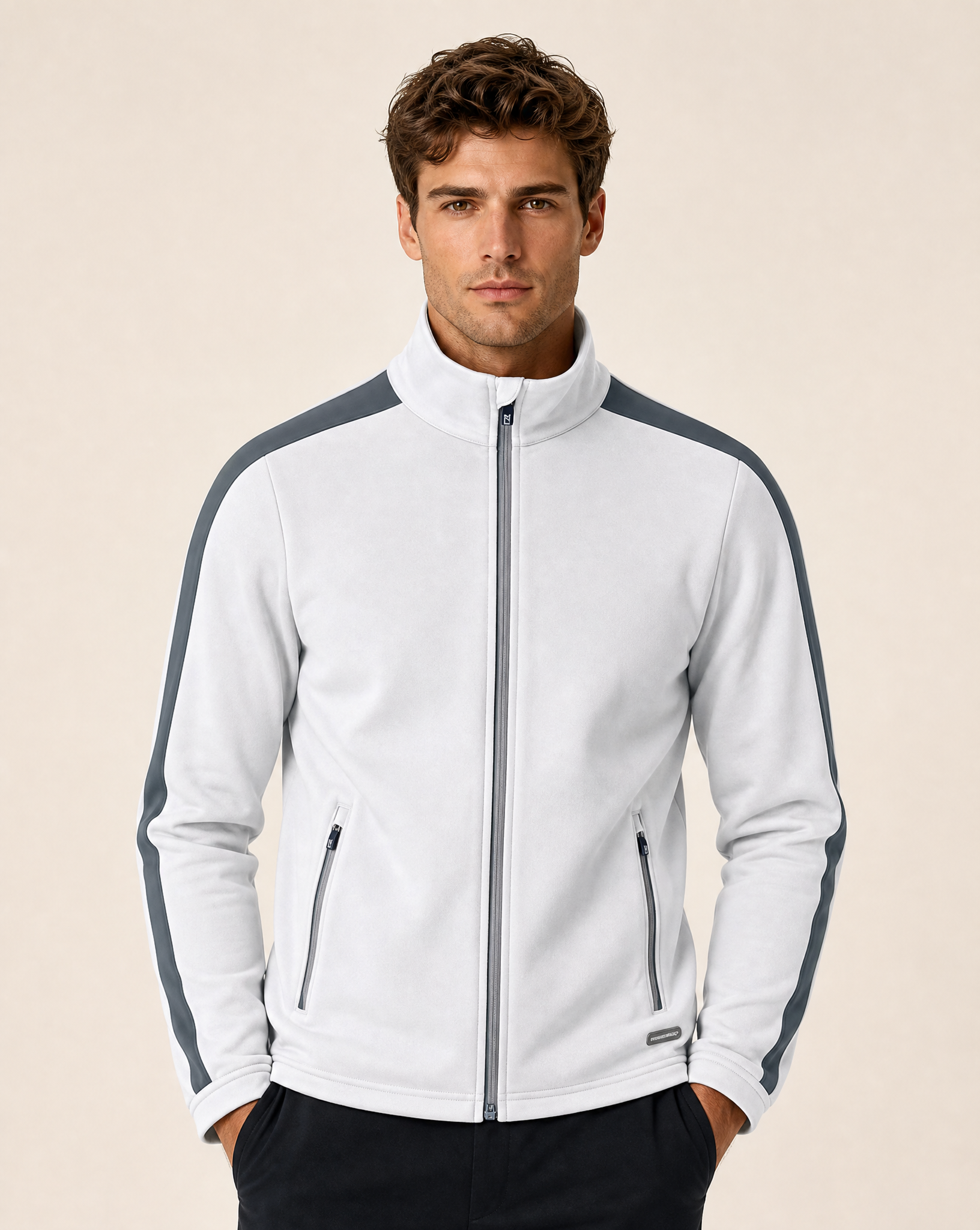Cutter & Buck Snoqualmie Fleecejacka Herr - Vit