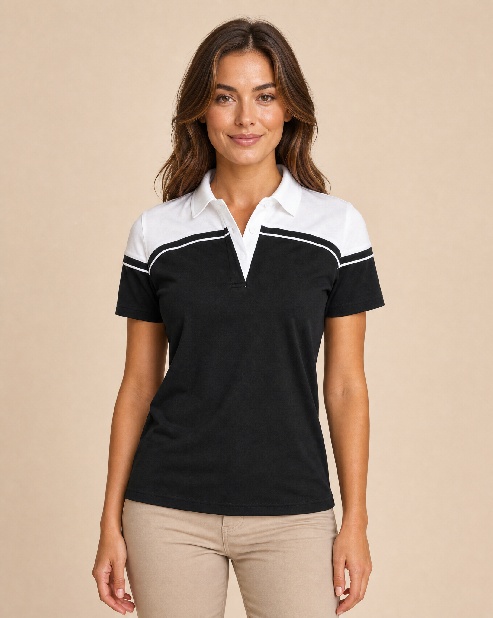 Cutter & Buck Seabeck Polo Dam - Svart/Vit