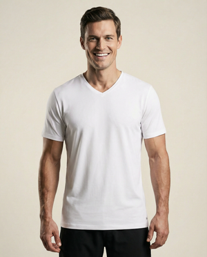 Cutter & Buck Manzanita V-neck T-shirt Herr - Vit