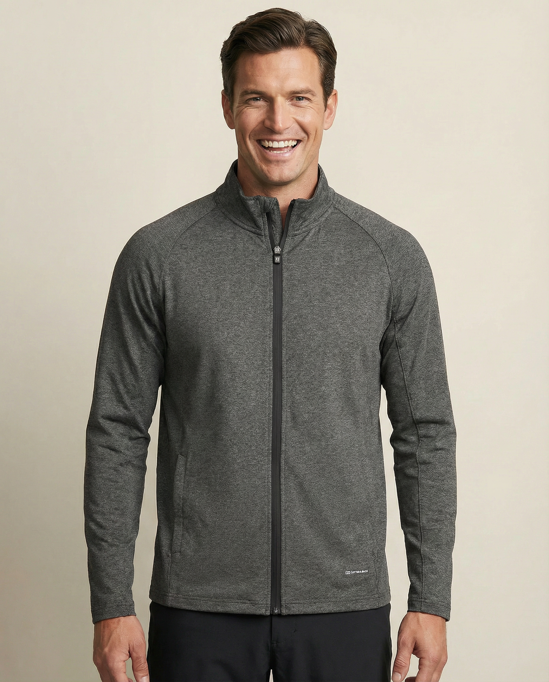 Cutter & Buck Adapt Full Zip Jacka Herr - Antracitmelerad