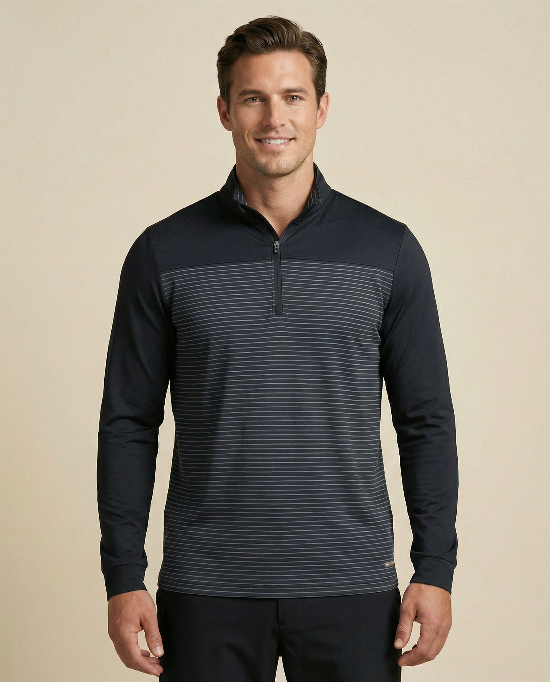 Cutter & Buck Traverse Half Zip Herr - Svart