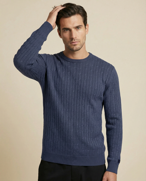 Cutter & Buck Blakely Knitted Sweatshirt Herr - Marinmelerad