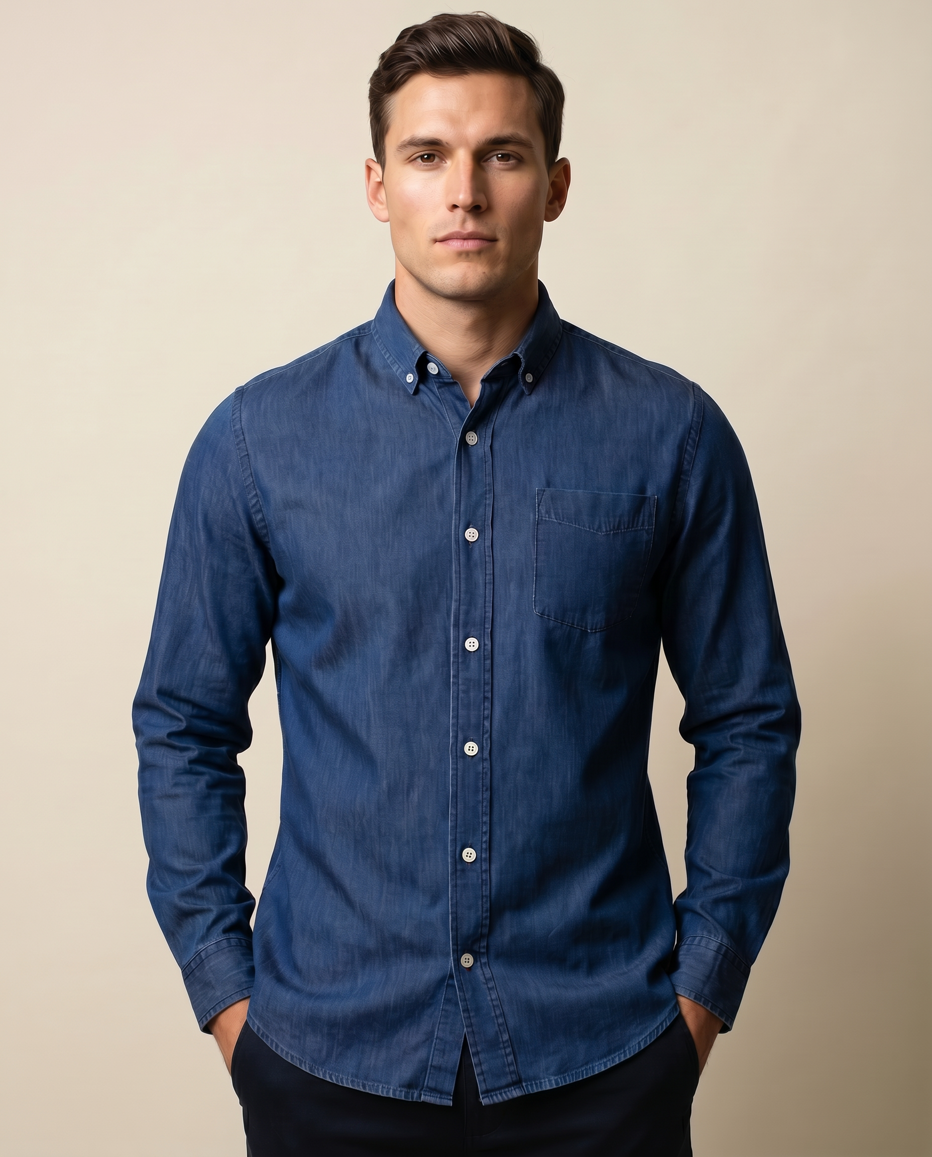 Cutter & Buck Ellensburg Denimskjorta Herr