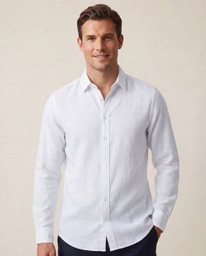 Cutter & Buck Summerland Linne Skjorta Herr - Vit