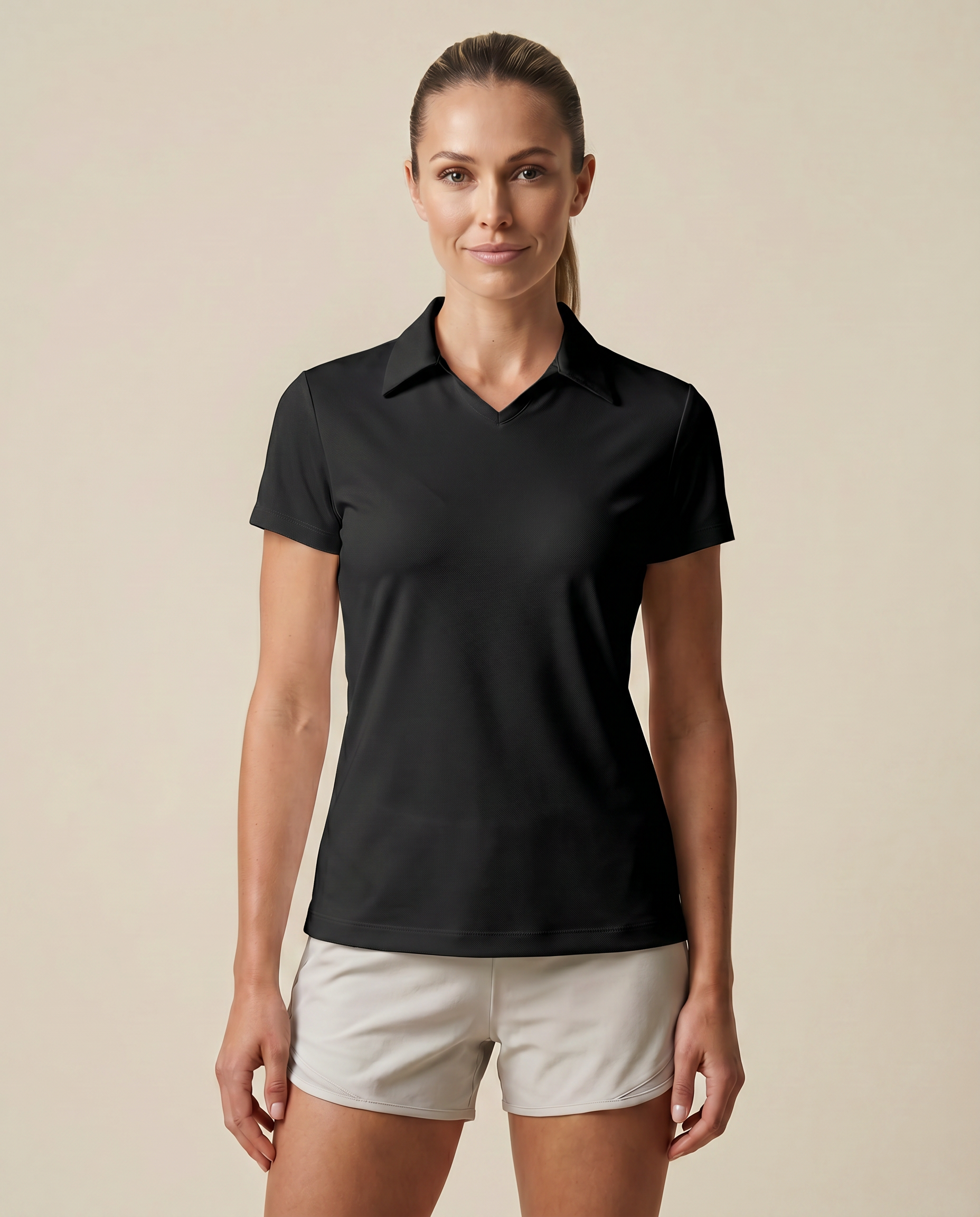 Cutter & Buck Virtue Polo V-neck Dam - Svart