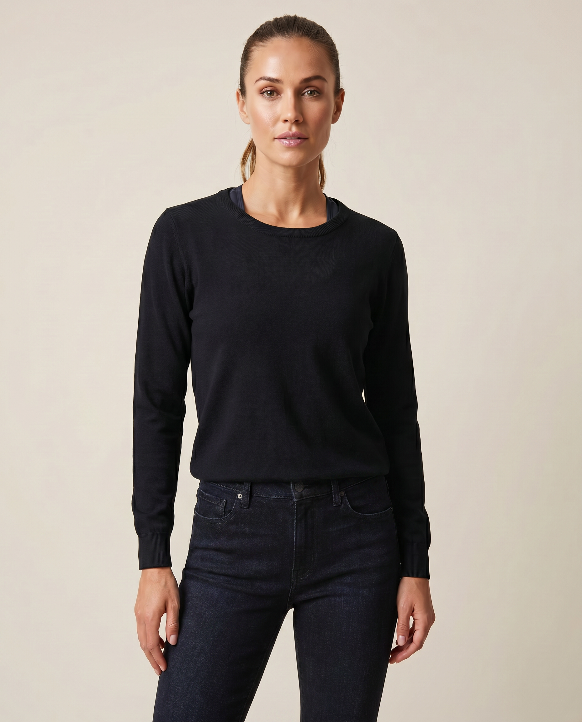 Cutter & Buck Oakville Crewneck Dam - Svart