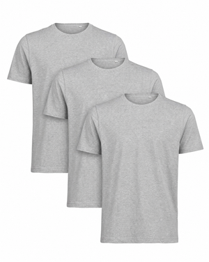ACT Premium T-Shirt Herr (3 Pack) - Grå