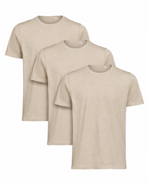 ACT Premium T-Shirt Herr (3 Pack) - Latte