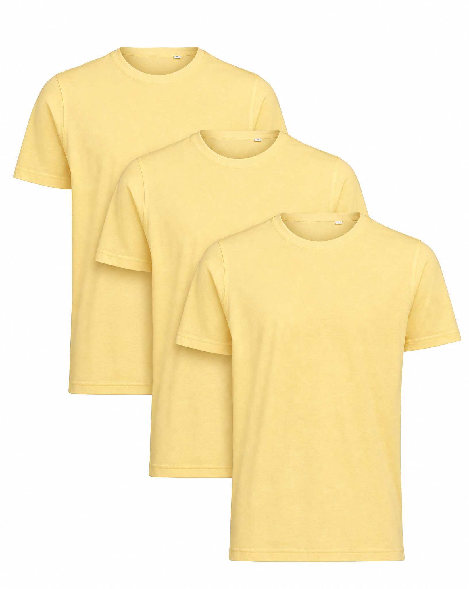 ACT Premium T-Shirt Herr (3 Pack) - Gul