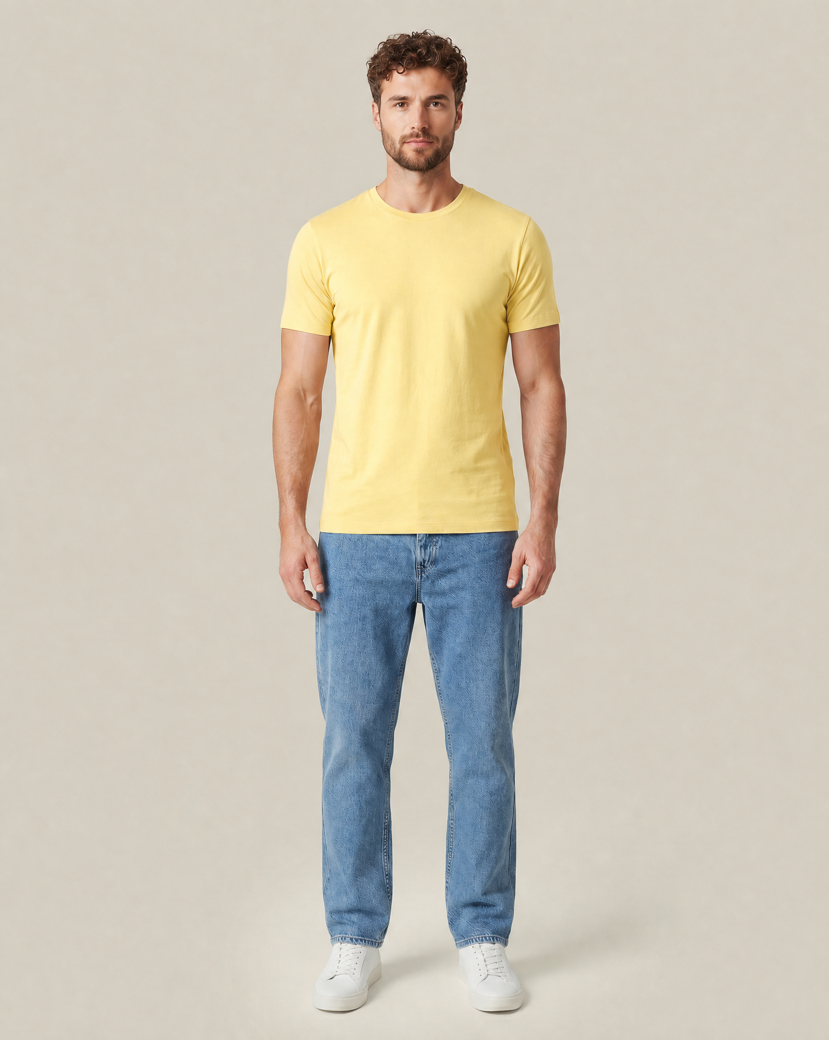 ACT Premium T-Shirt Herr (3 Pack) - Gul-2