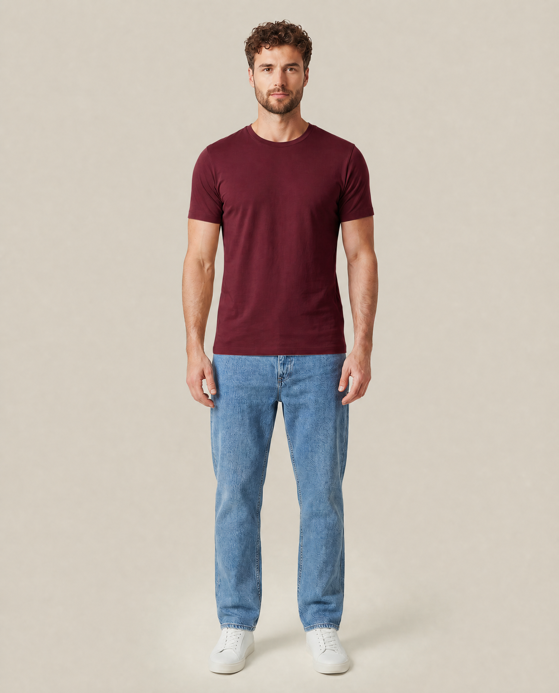 ACT Premium T-Shirt Herr (3 Pack) - Prune-2