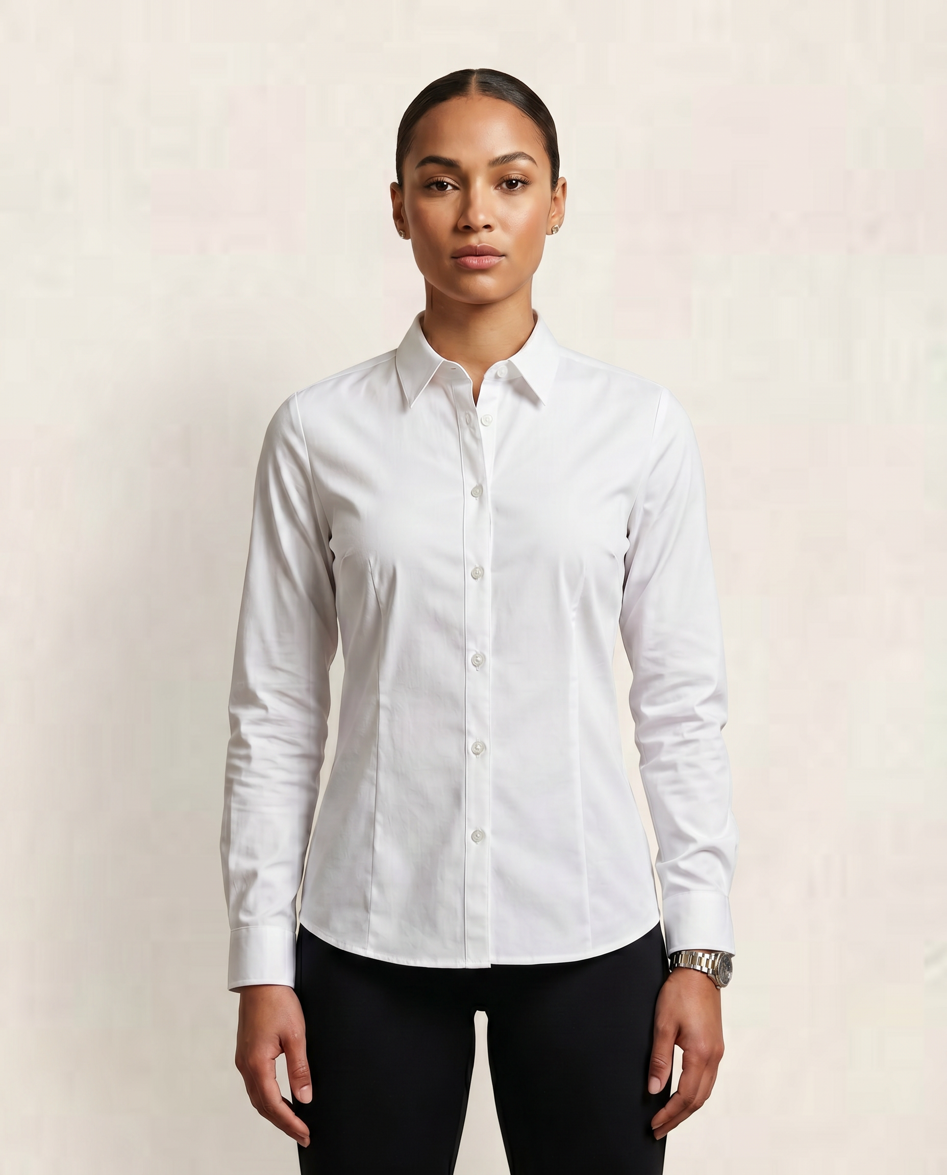 Clique Stretch Shirt L/S Dam