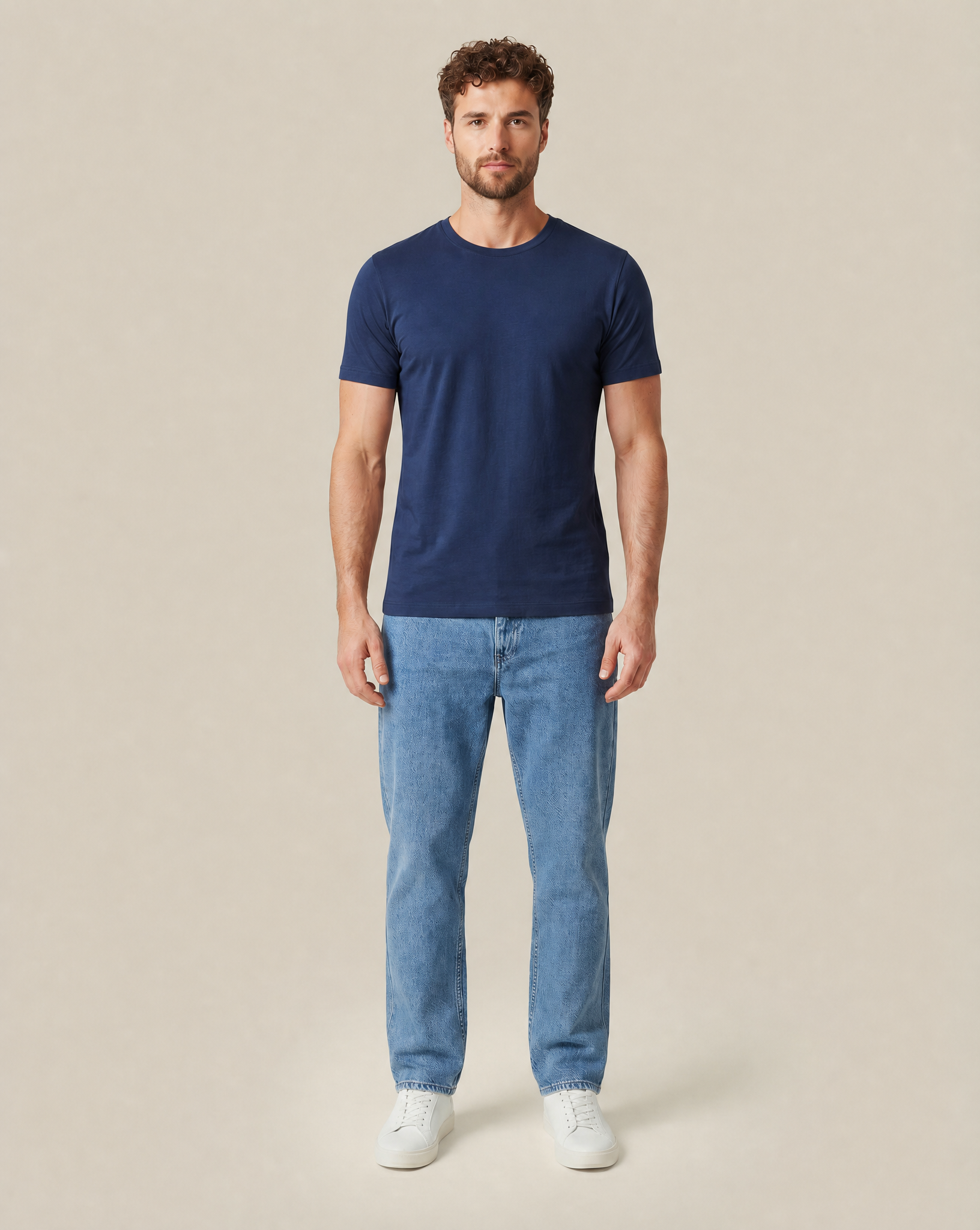 ACT Premium T-Shirt Herr (3 Pack) - Navy-2