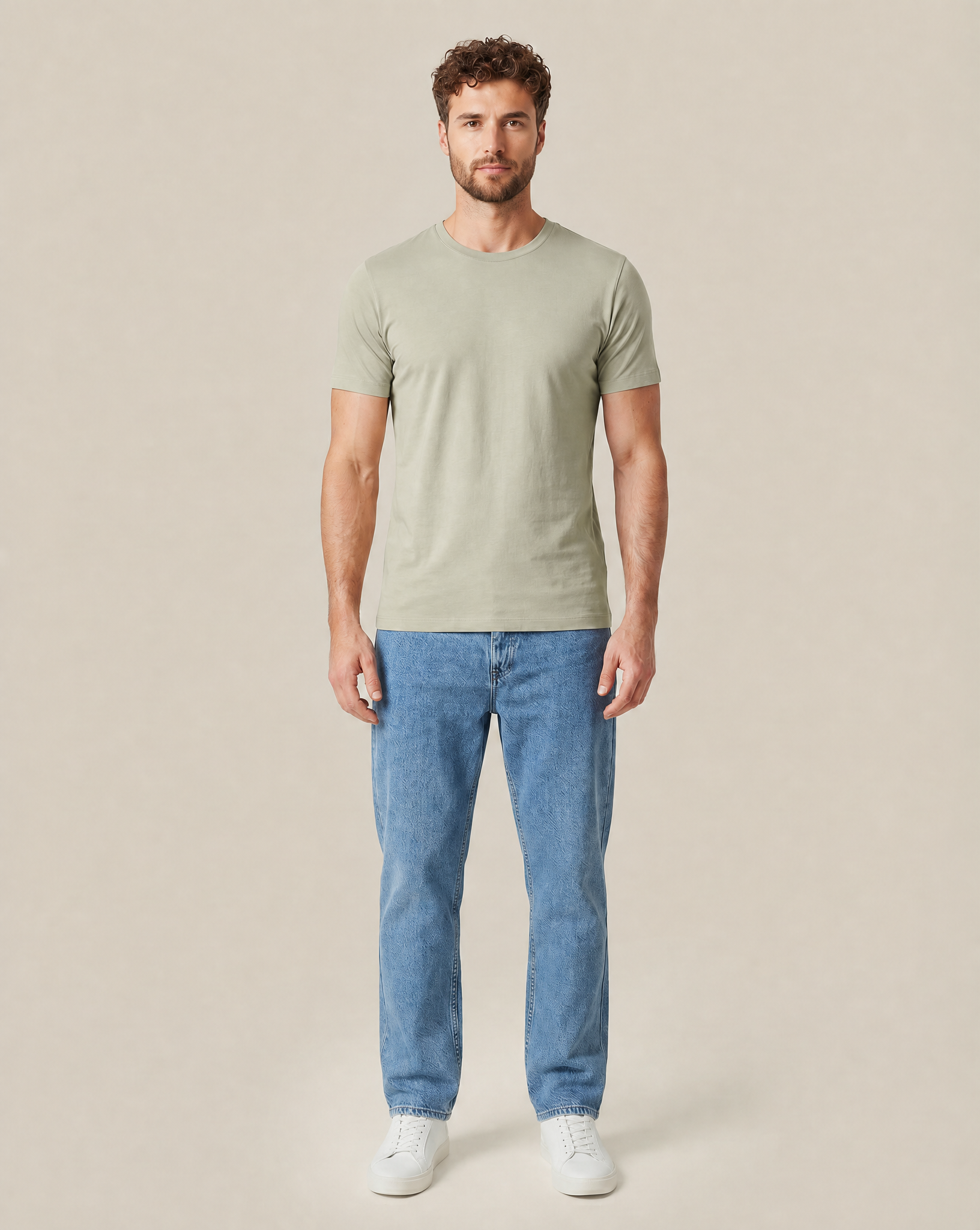 ACT Premium T-Shirt Herr (3 Pack) - Sage-2