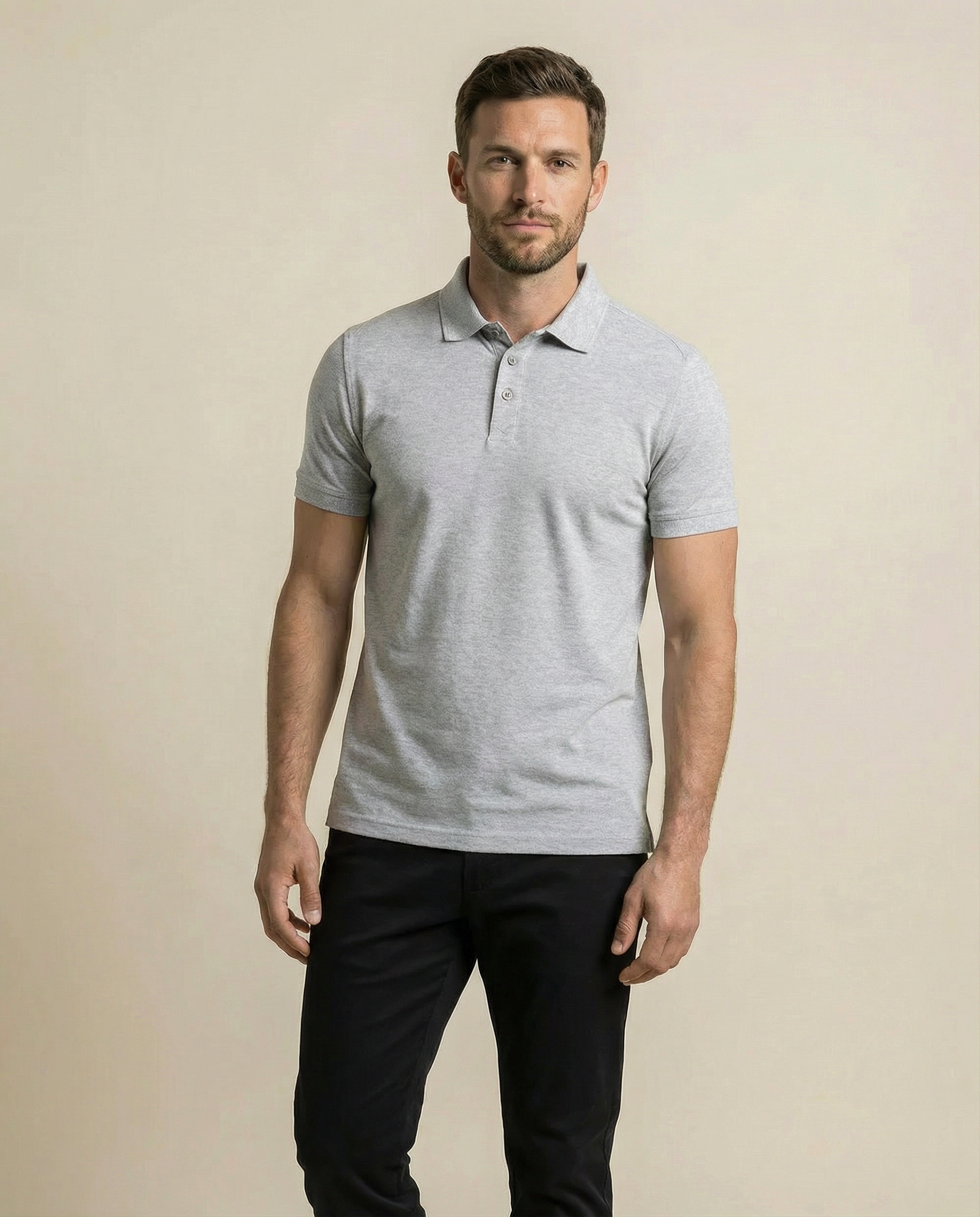 Cutter & Buck Advantage Polo Herr - Gråmelerad