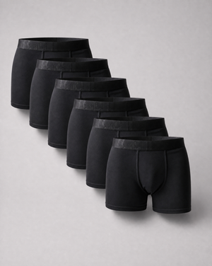 Premium Bamboo Boxers – Svart (6-Pack)