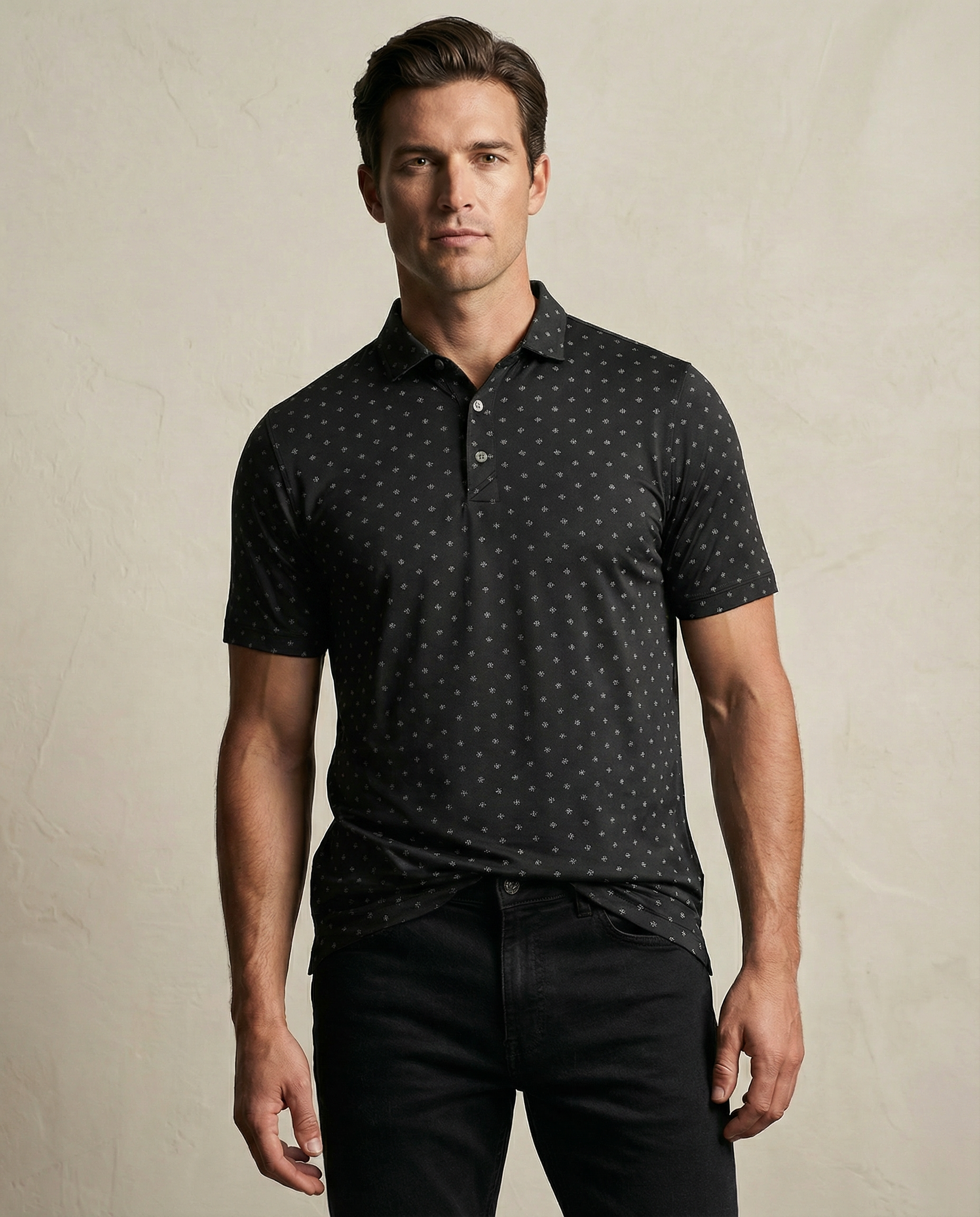 Cutter & Buck Virtue Polo Printed Herr - Svart