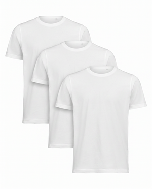 ACT Premium T-Shirt Herr (3 Pack) - Vit