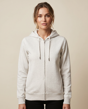 Clique Premium OC Hoody Full Zip Dam - Naturmelerad