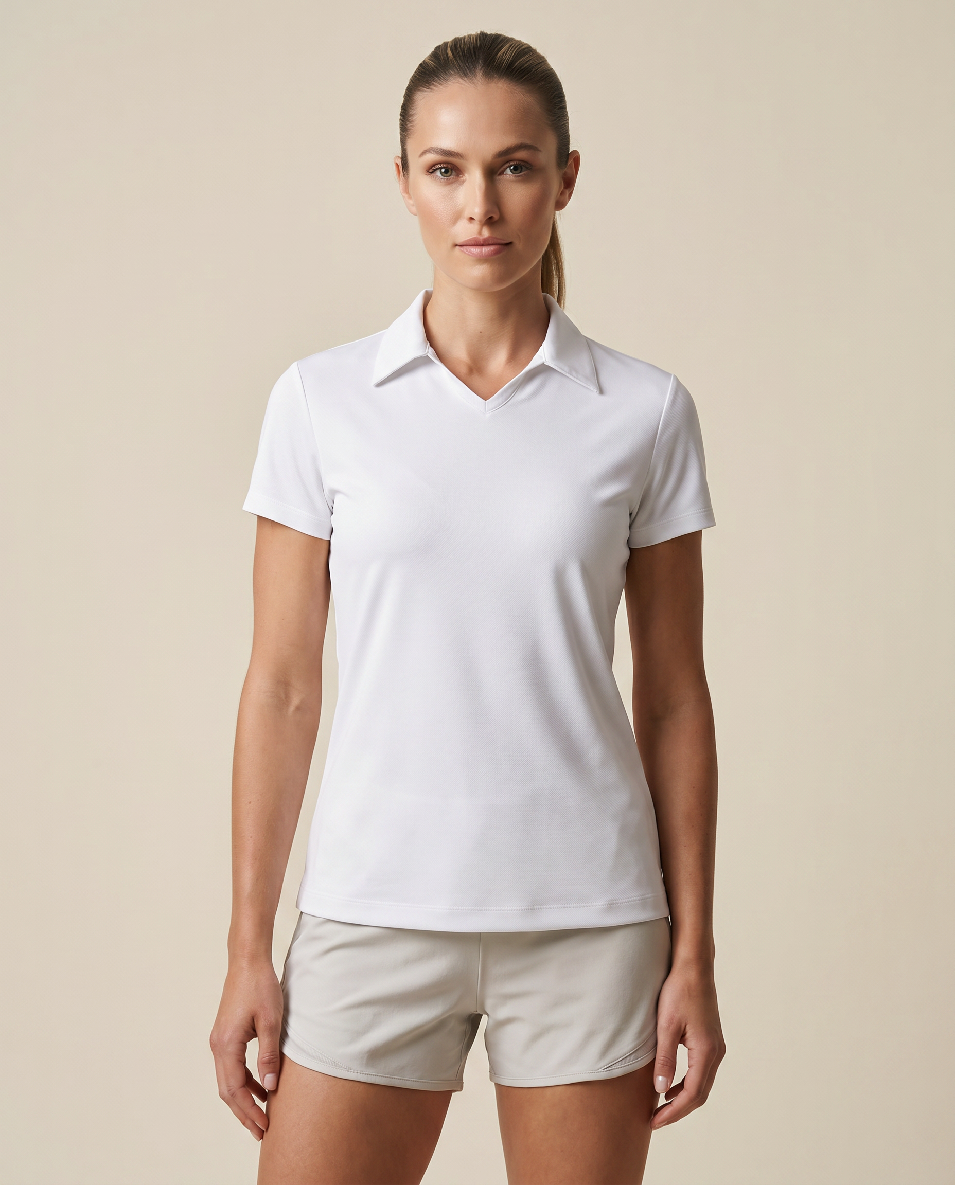 Cutter & Buck Virtue Polo V-neck Dam - Vit