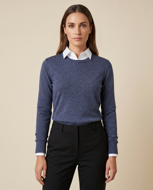 Cutter & Buck Kennewick Crewneck Dam - Blåmelerad