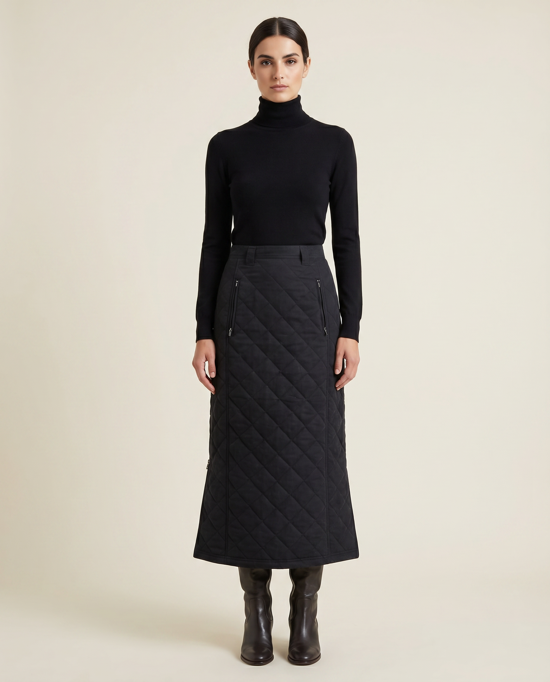Clique Padded Skirt Dam - Svart