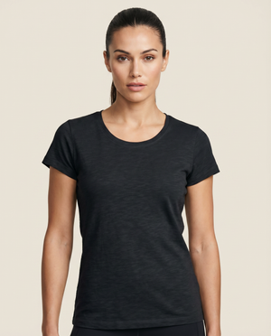 Clique Slub T-Shirt Dam - Svart