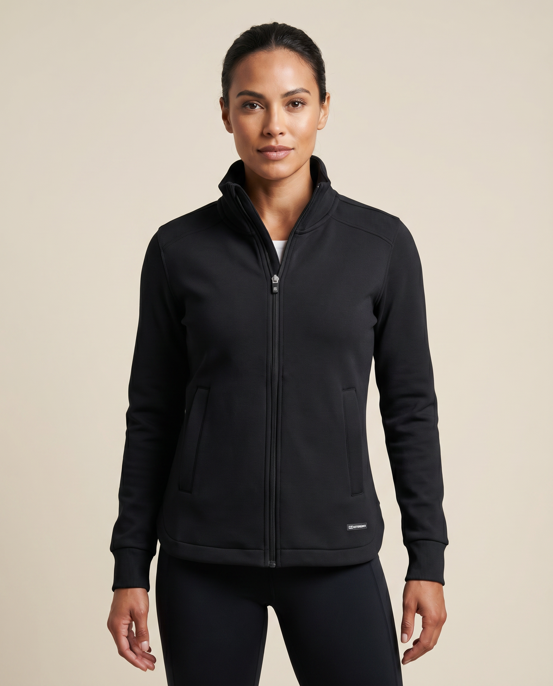 Cutter & Buck Pemberton Cardigan Full Zip Dam - Svart