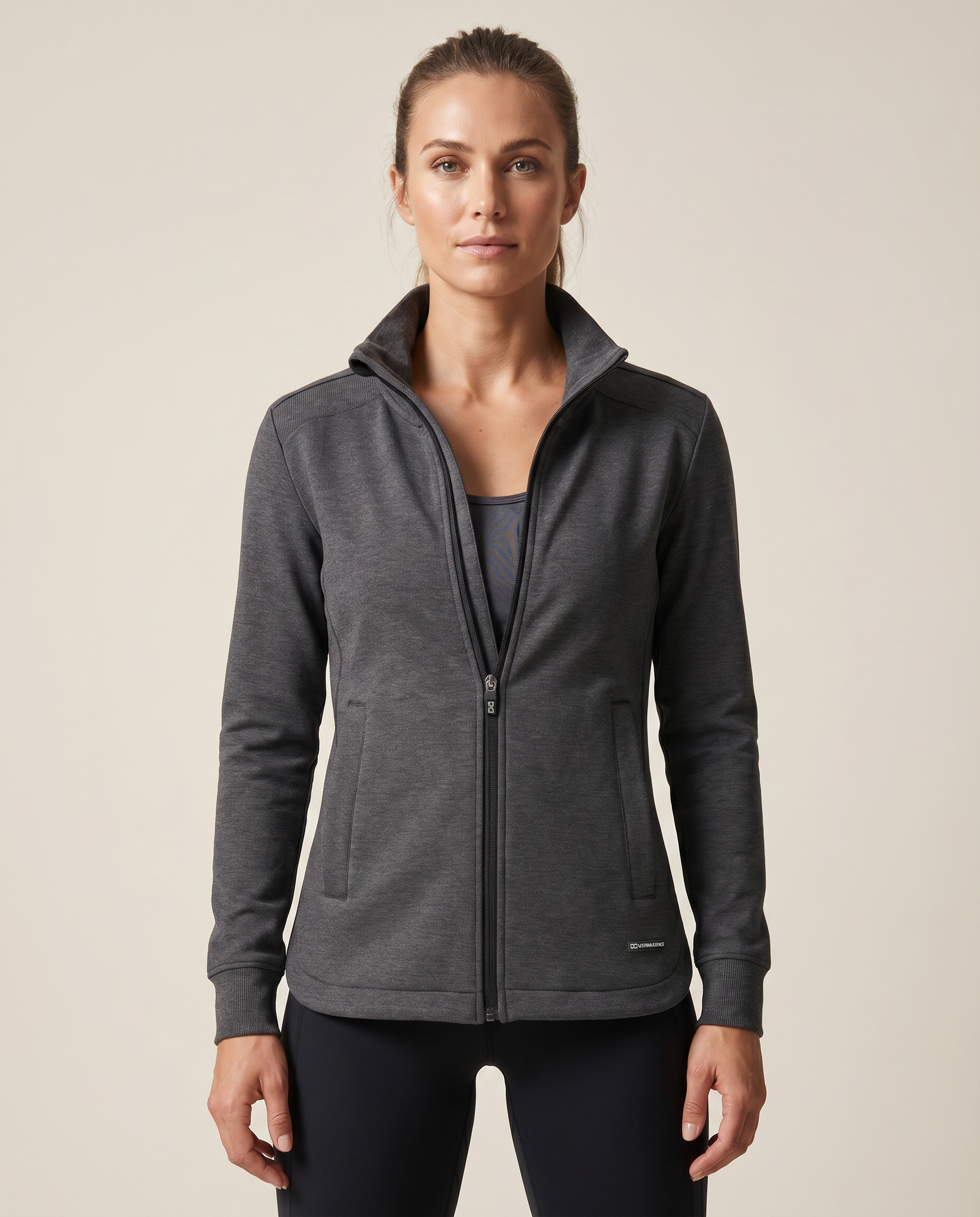 Cutter & Buck Pemberton Cardigan Full Zip Dam - Antracitmelerad