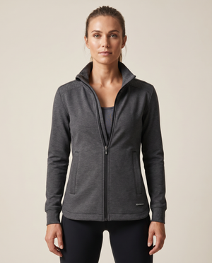 Cutter & Buck Pemberton Cardigan Full Zip Dam - Antracitmelerad