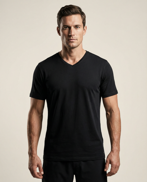 Cutter & Buck Manzanita V-neck T-shirt Herr - Svart