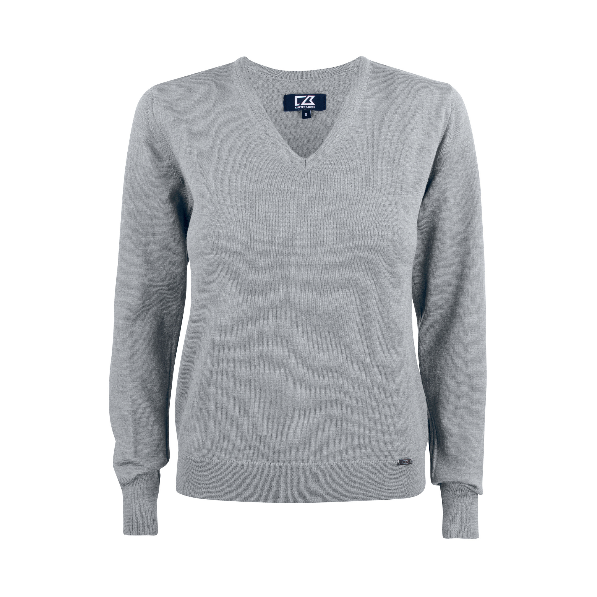 Cutter & Buck Everett V-neck Dam - Gråmelerad-2