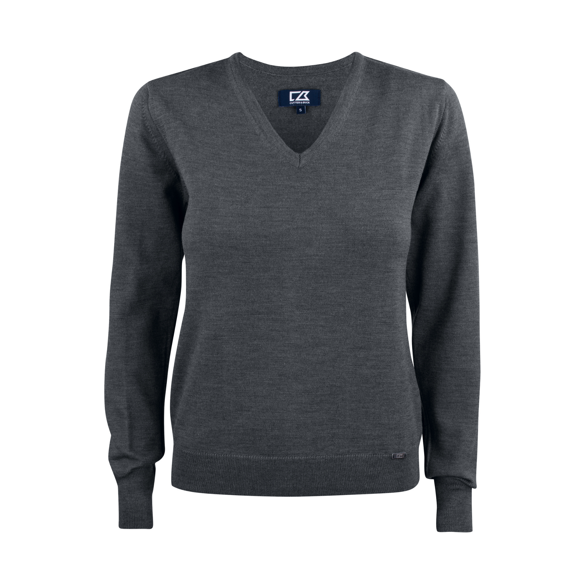 Cutter & Buck Everett V-neck Dam - Antracitmelerad-2