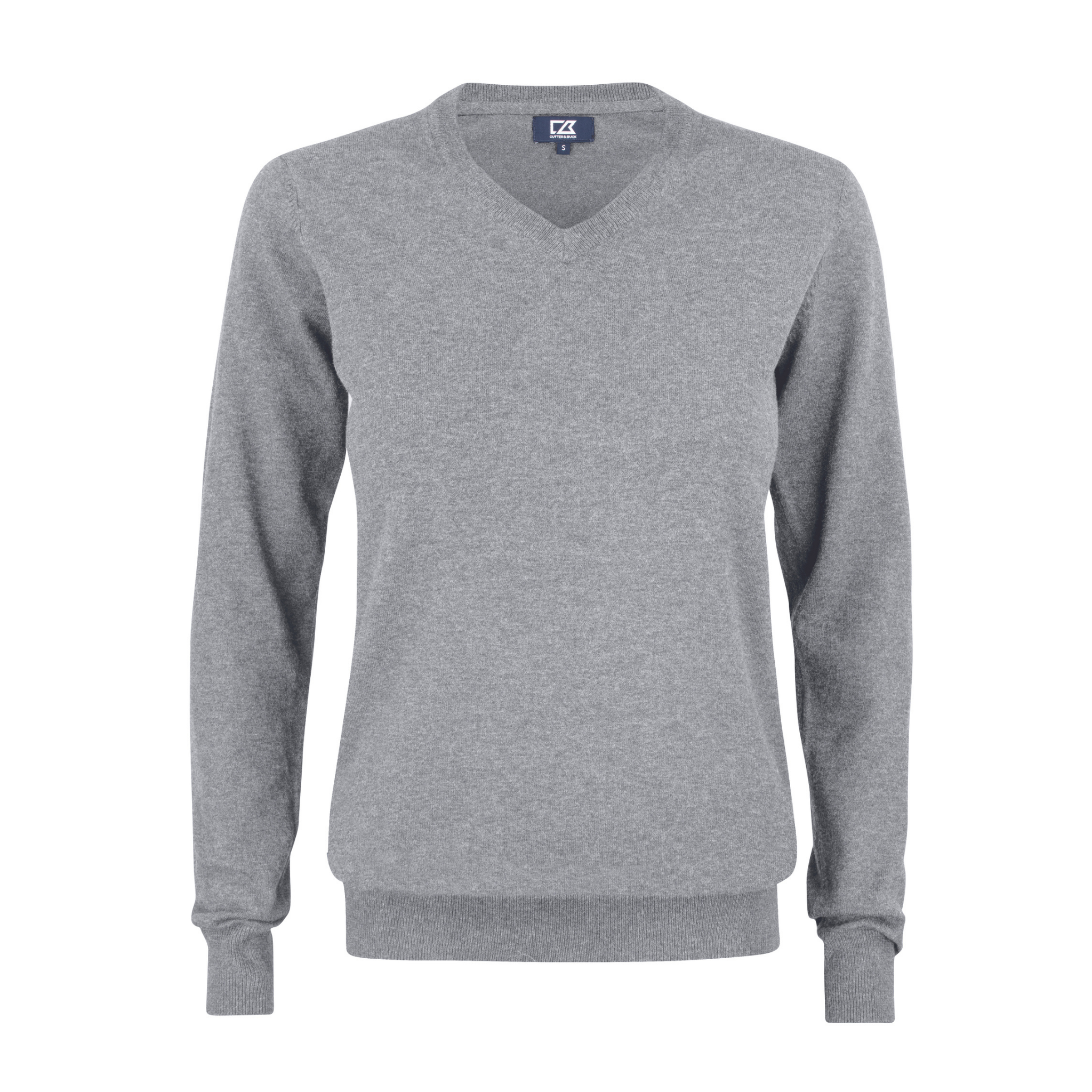 Cutter & Buck Oakville V-neck Dam - Gråmelerad-2