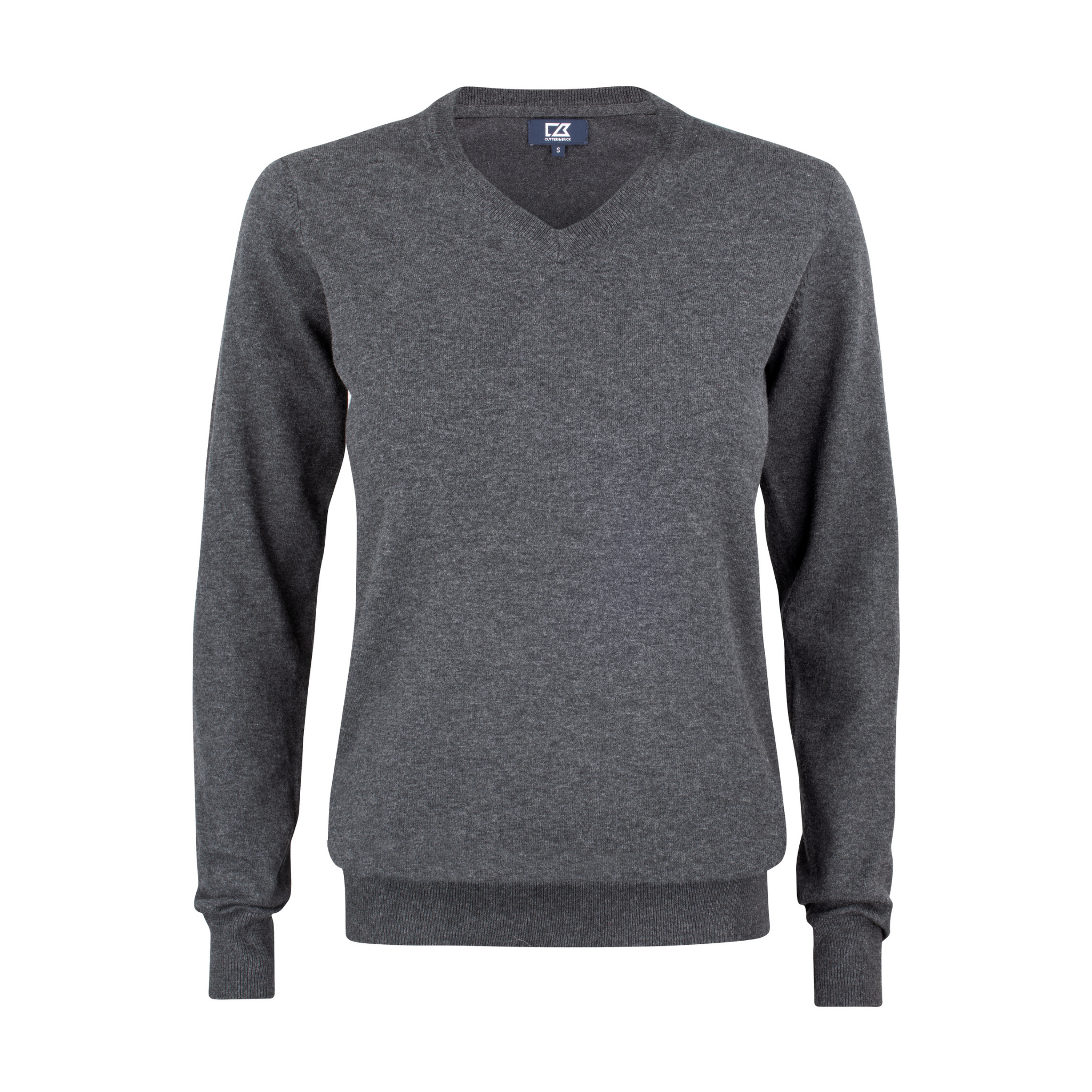 Cutter & Buck Oakville V-neck Dam - Antracitmelerad-2