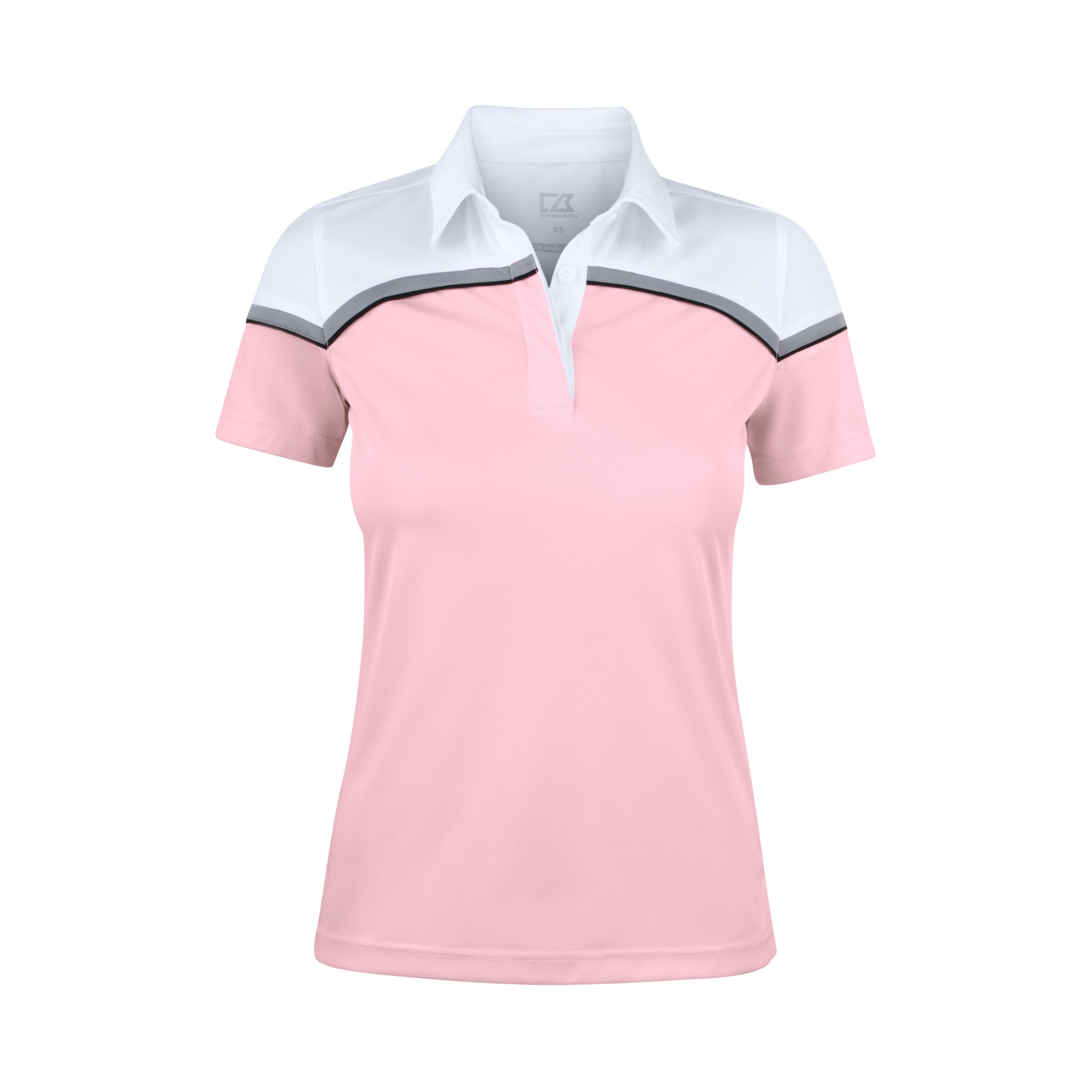 Cutter & Buck Seabeck Polo Dam - Rosa-Vit-2