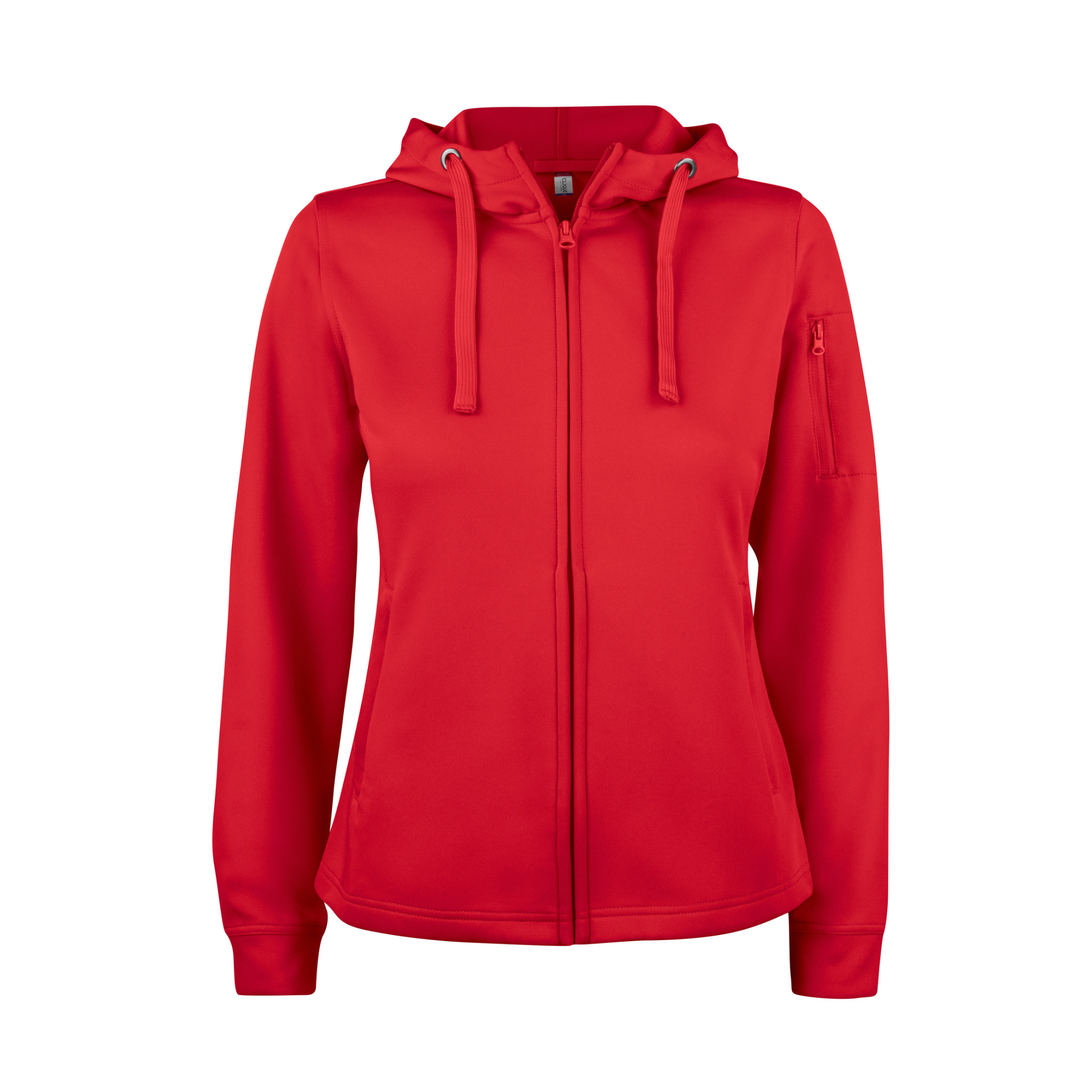 Clique Basic Active Hoodie Full Zip Dam - Röd-2