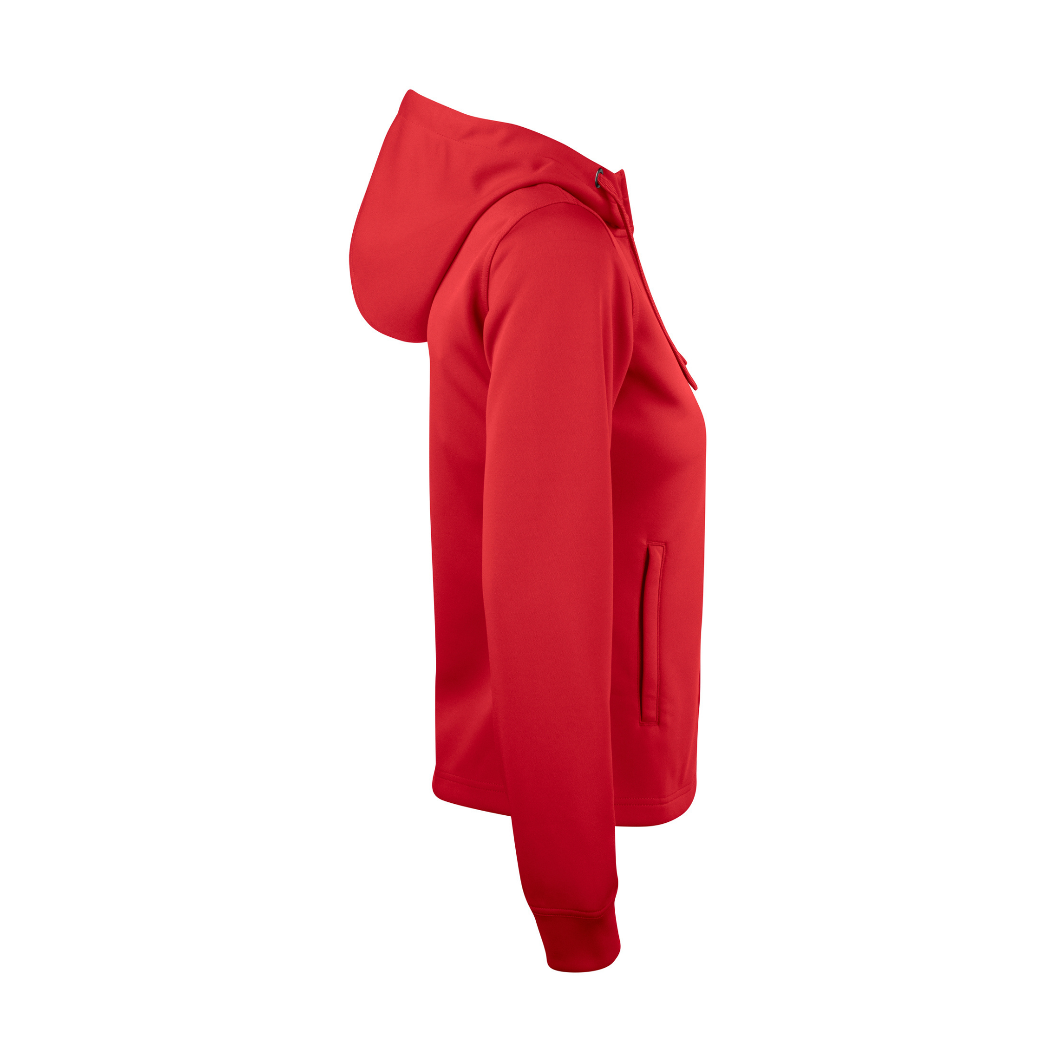 Clique Basic Active Hoodie Full Zip Dam - Röd-3