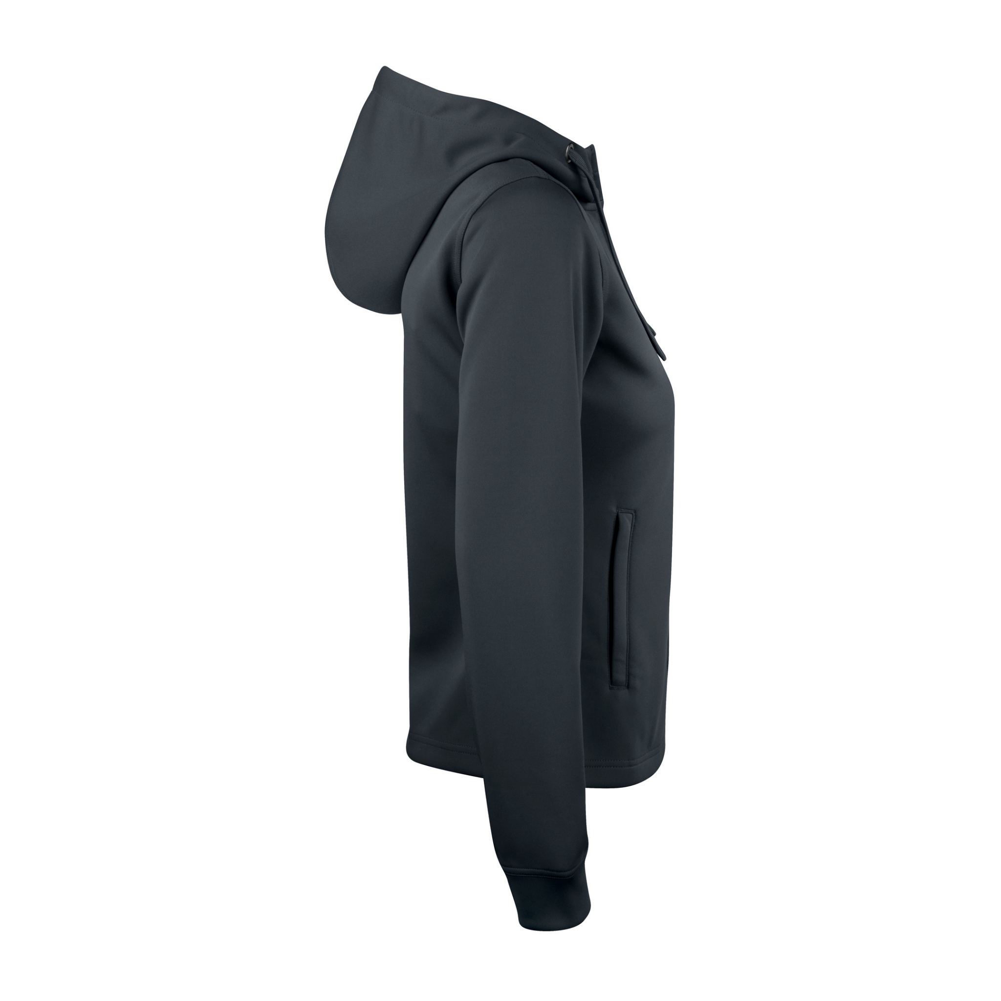Clique Basic Active Hoodie Full Zip Dam - Svart-3