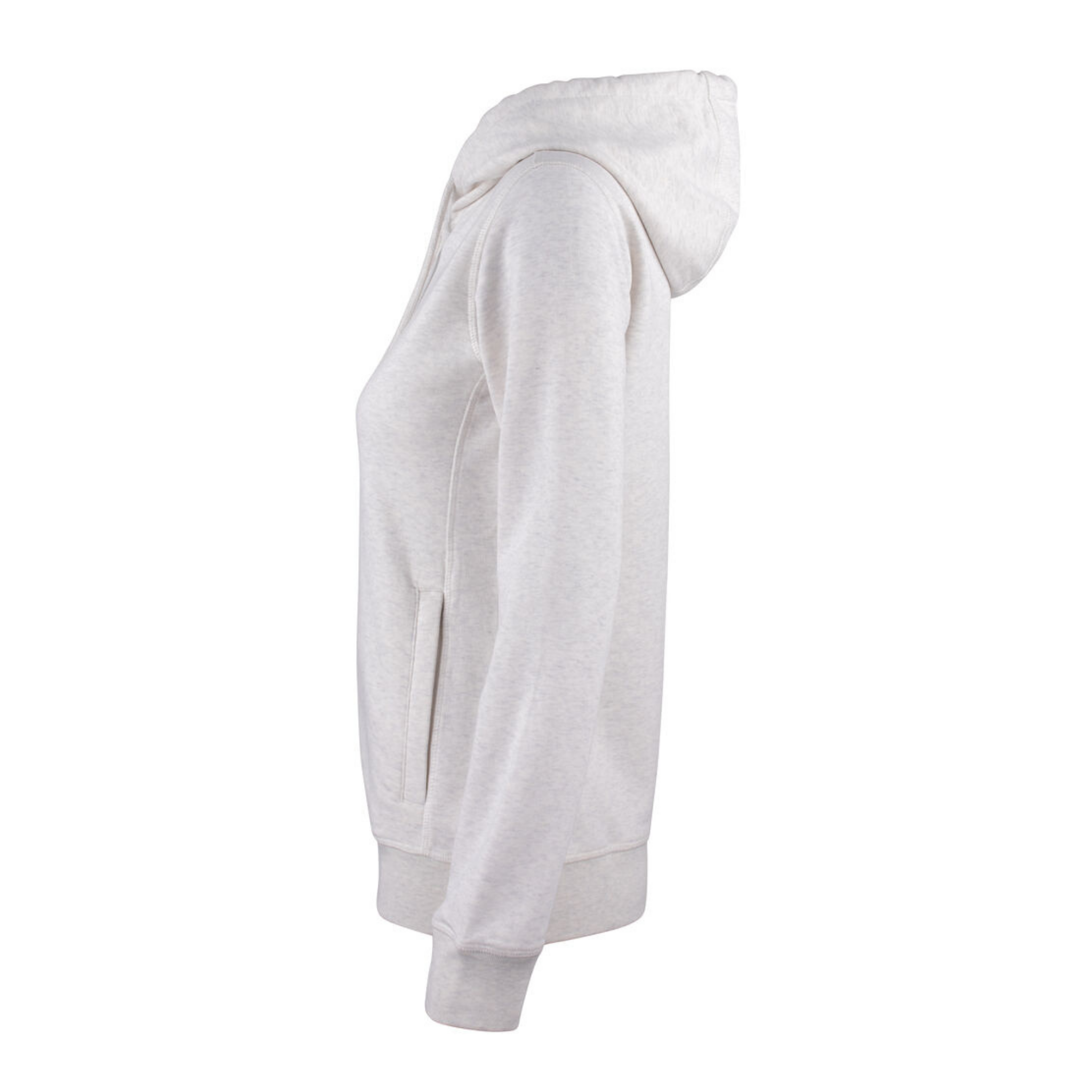 Clique Premium OC Hoody Full Zip Dam - Naturmelerad-5