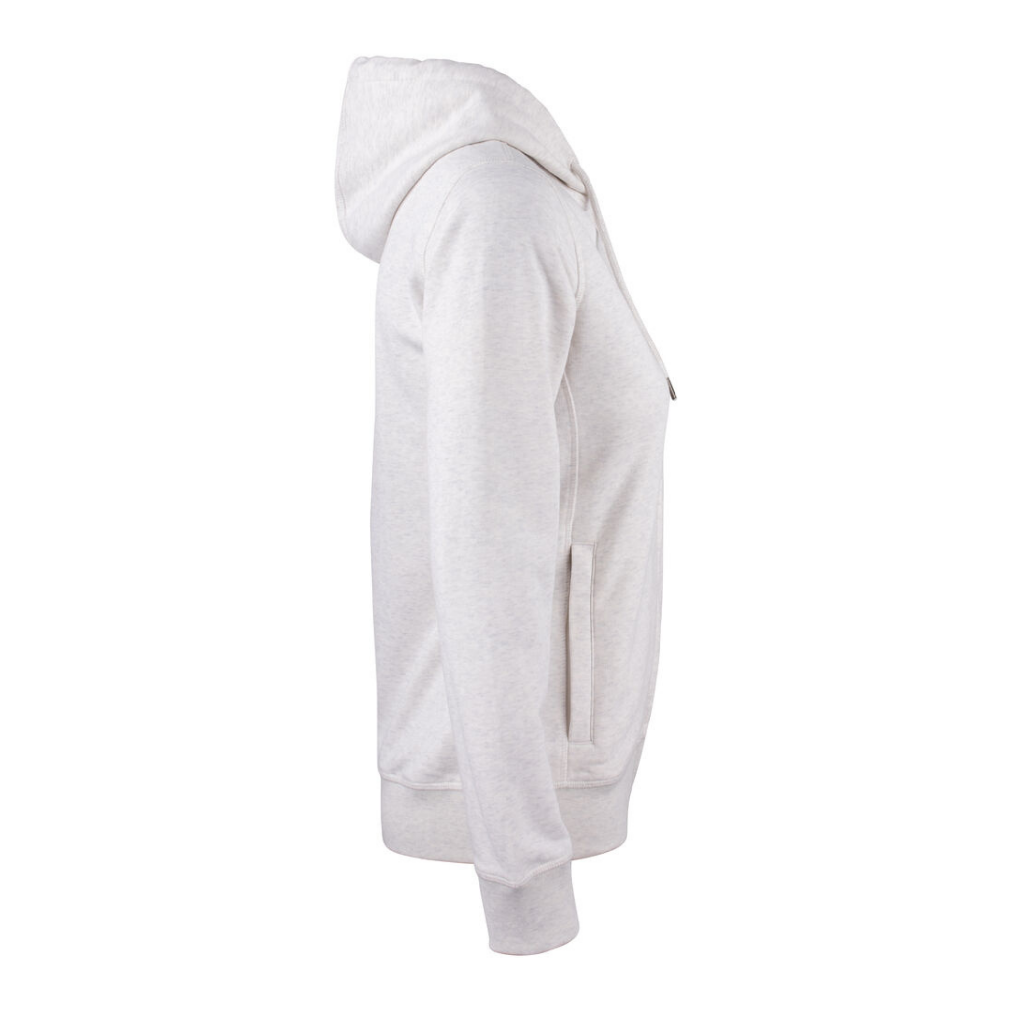 Clique Premium OC Hoody Full Zip Dam - Naturmelerad-3