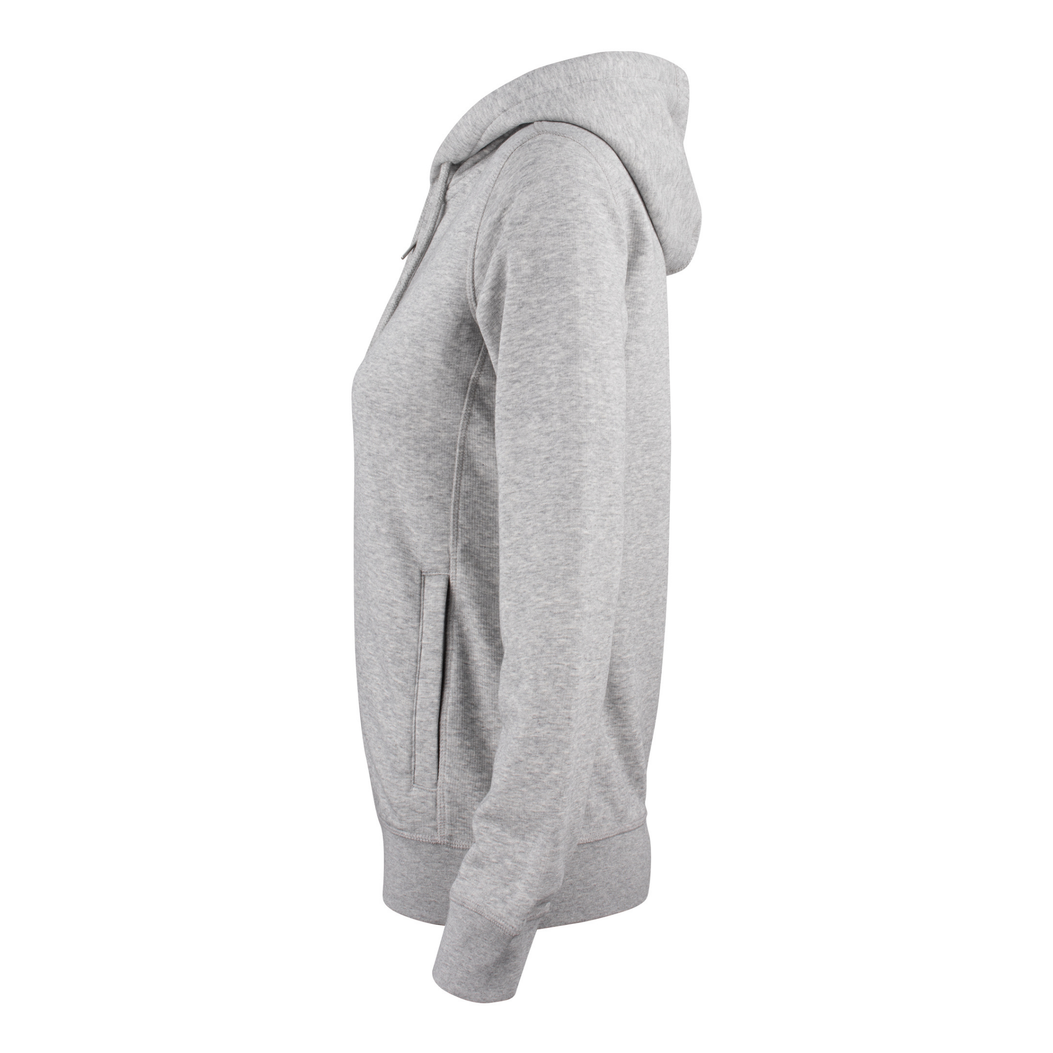 Clique Premium OC Hoody Full Zip Dam - Gråmelerad-5