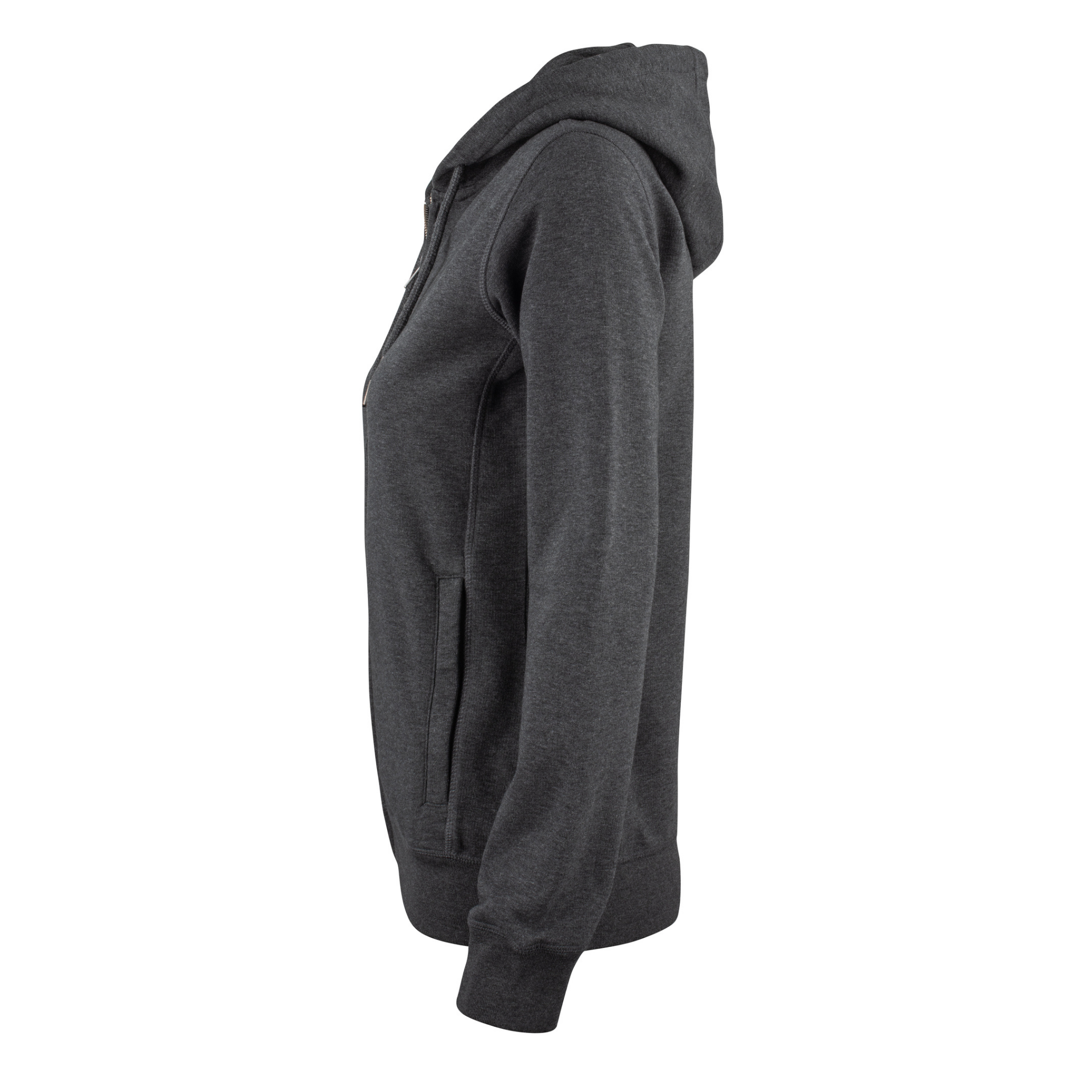 Clique Premium OC Hoody Full Zip Dam - Antracitmelerad-5