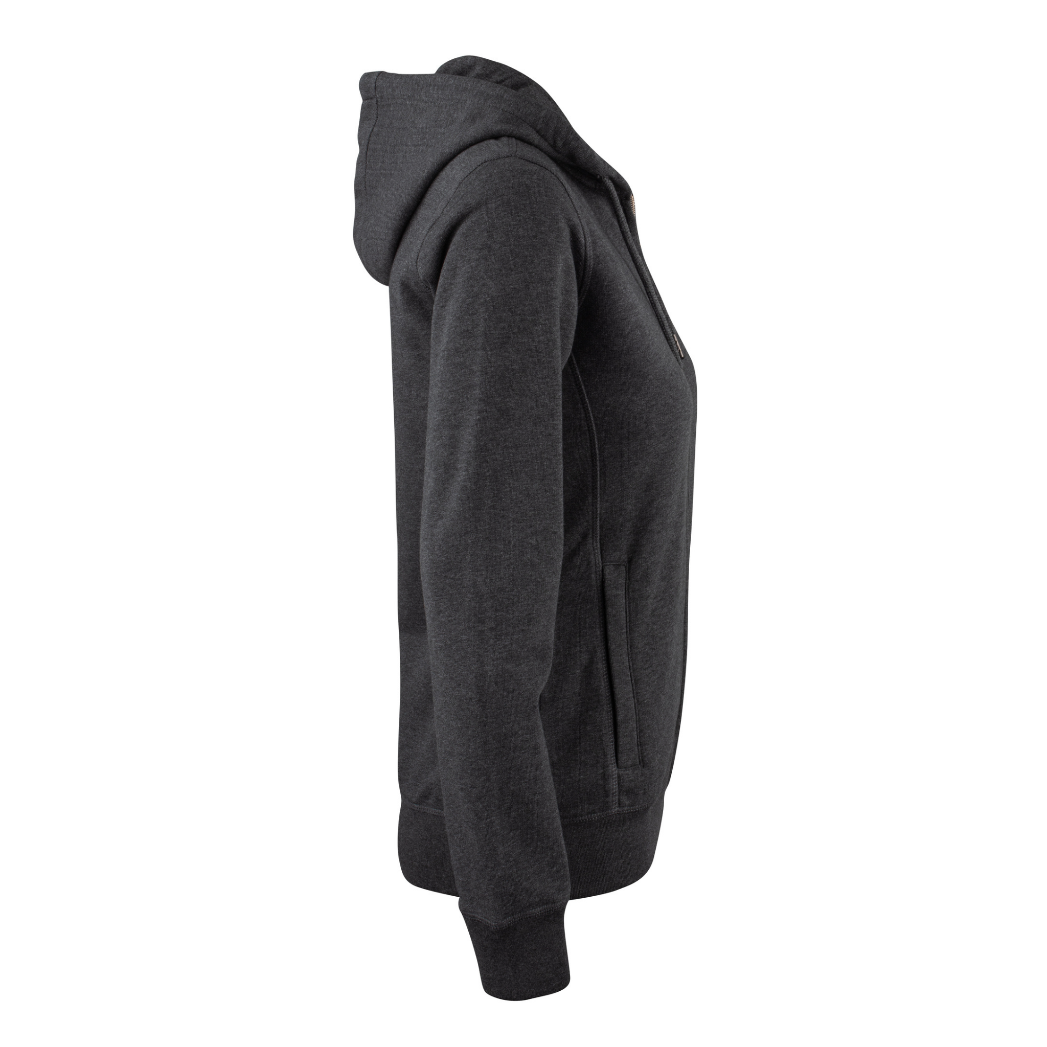 Clique Premium OC Hoody Full Zip Dam - Antracitmelerad-3