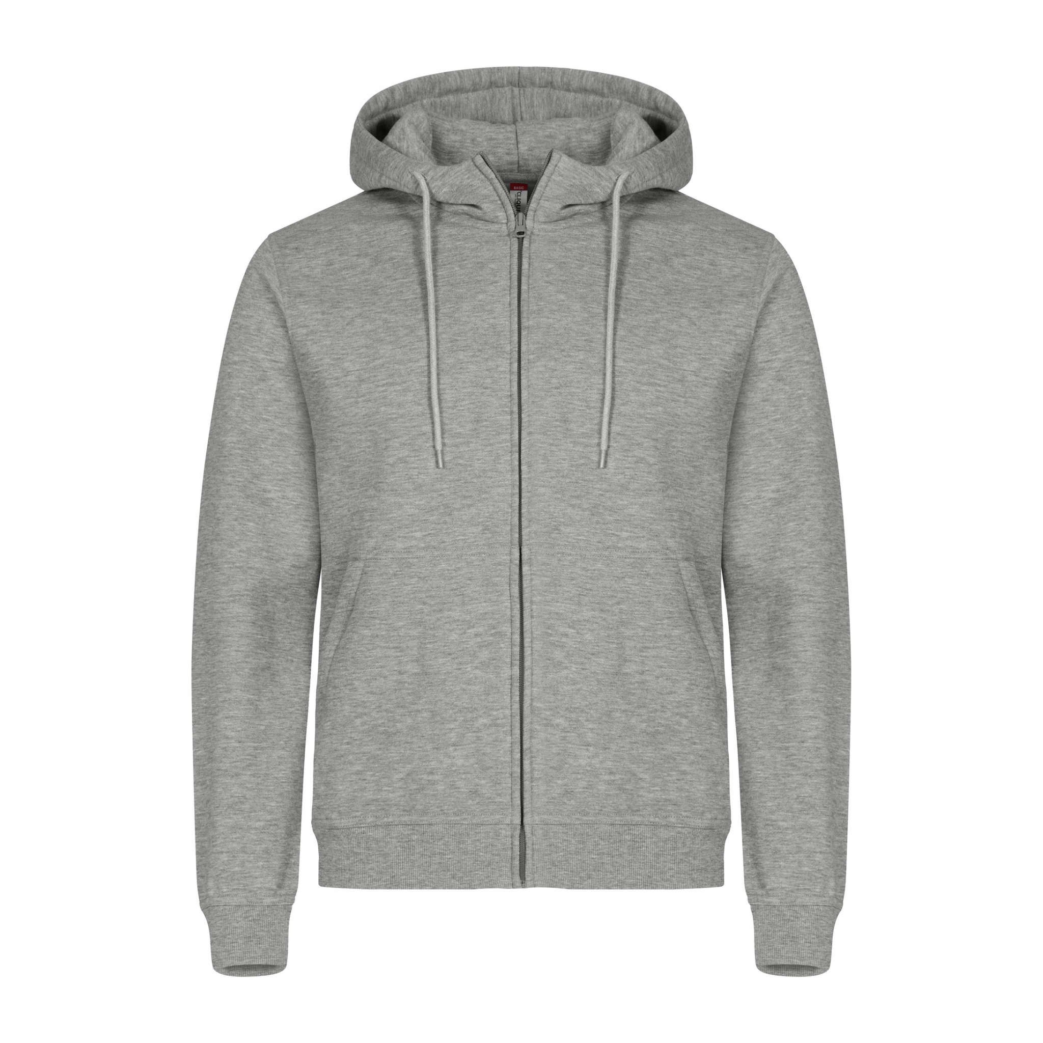 Clique Miami Hoodie Full Zip Herr - Gråmelerad-2