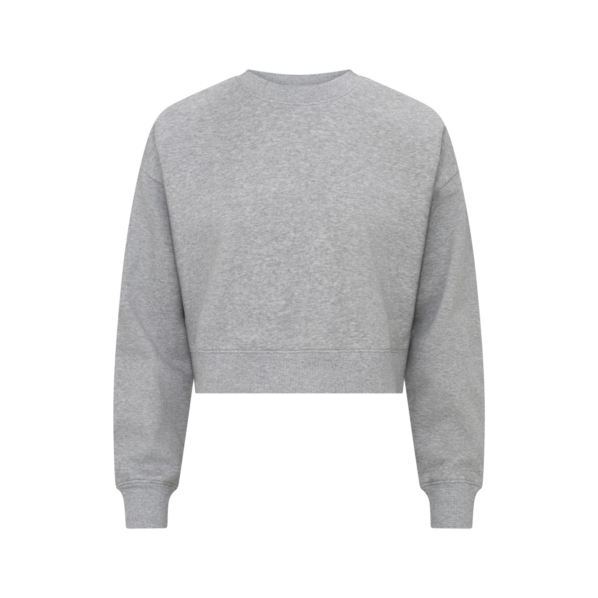 Clique Miami Cropped Sweatshirt Dam - Gråmelerad-2