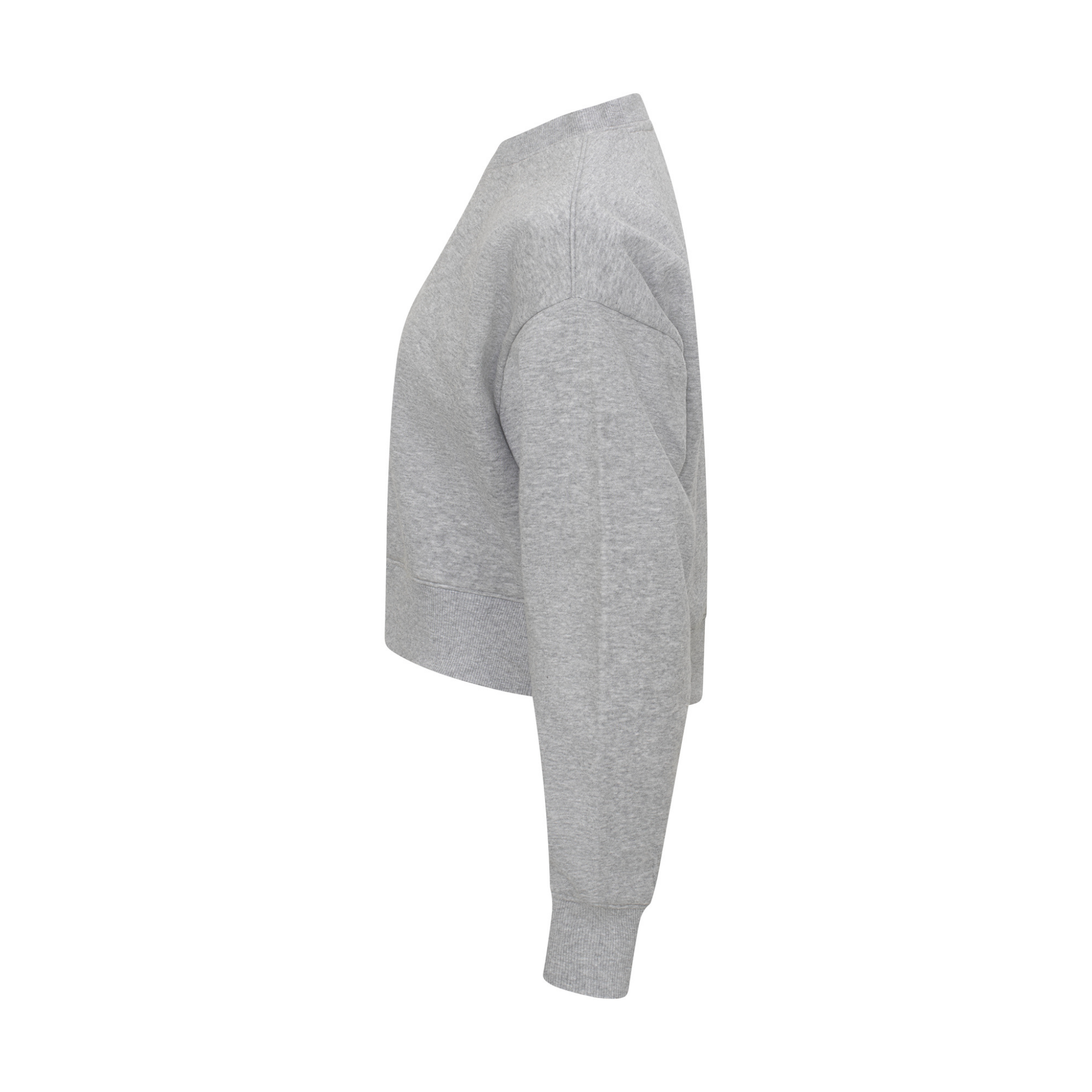 Clique Miami Cropped Sweatshirt Dam - Gråmelerad-5
